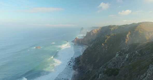 Epic Cliffs and Ocean Waves View