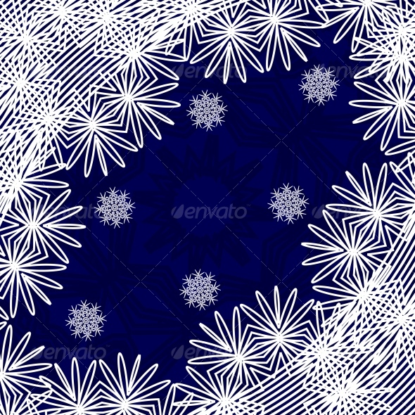  Christmas background with the snow-flakes 