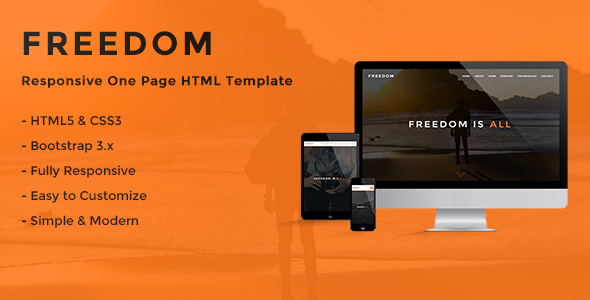 Special Freedom - Responsive One Page HTML Template