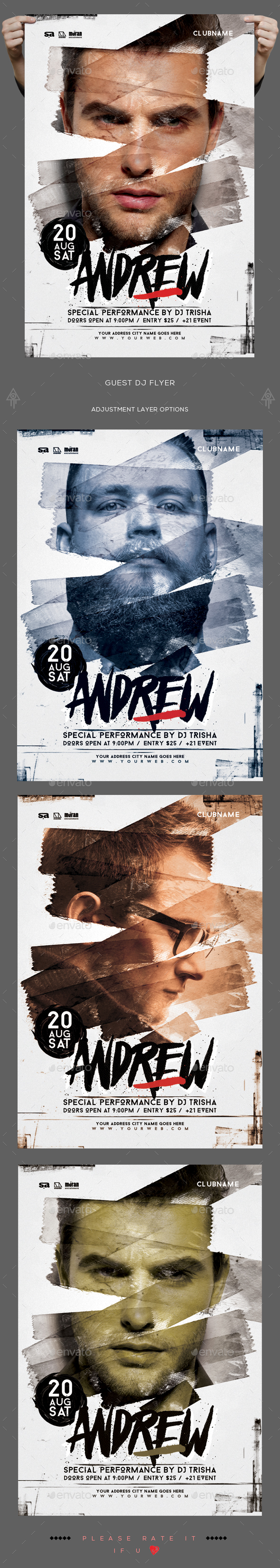 Guest Dj Flyer - Clubs & Parties Events