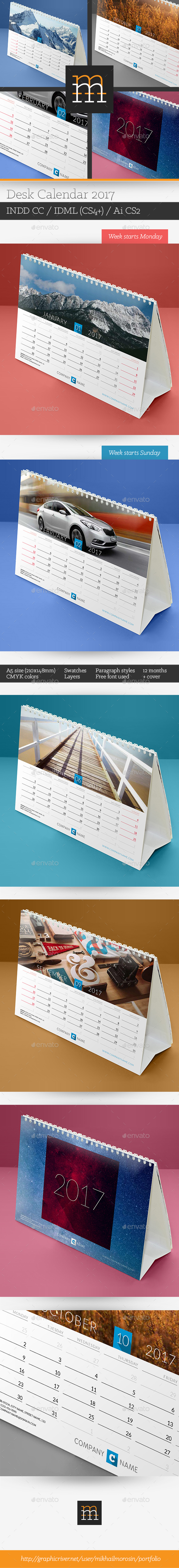 Desk Calendar 2017 - Calendars Stationery