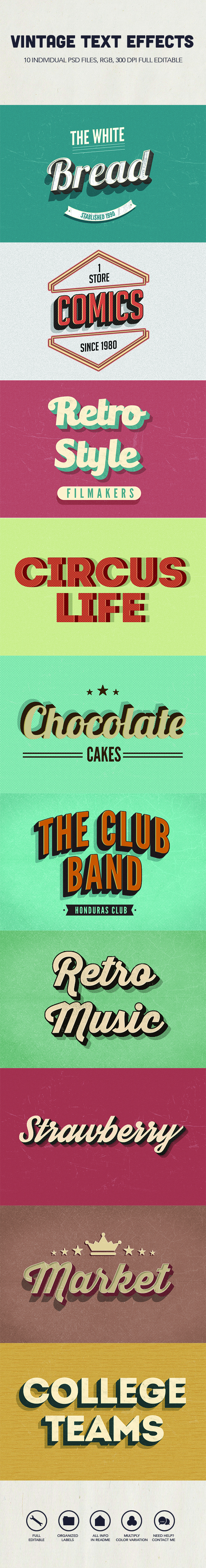 Retro Text Effect vol 1 - Text Effects Actions