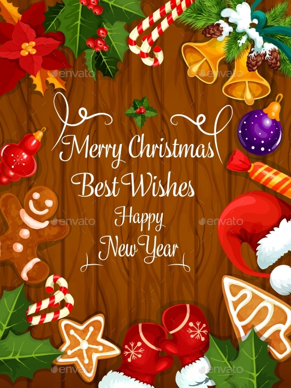 Merry Christmas, New Year Wishes Greeting Card - Christmas Seasons/Holidays