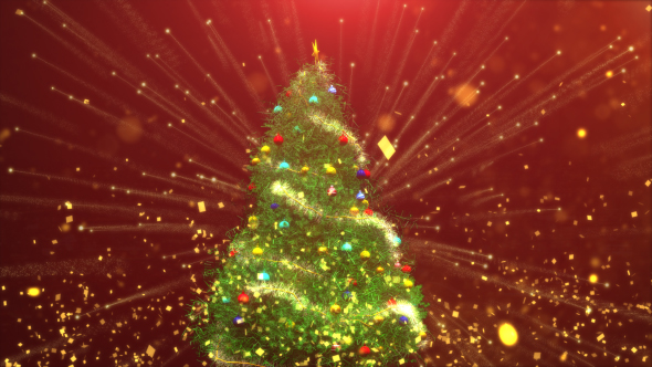 Christmas Tree Fireworks Confetti alt