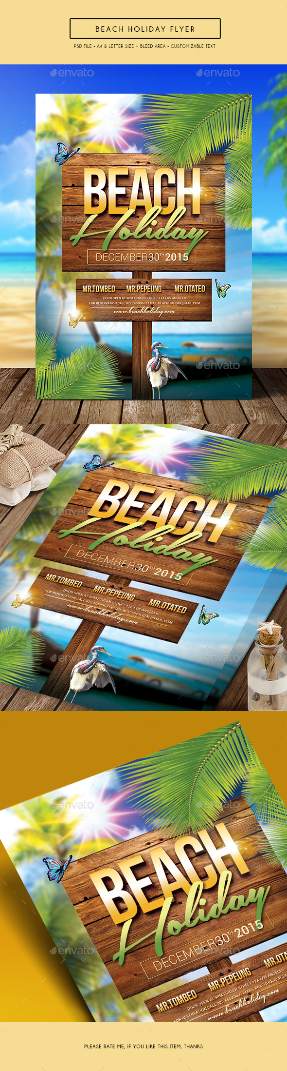 Beach Holiday Flyer - Clubs & Parties Events
