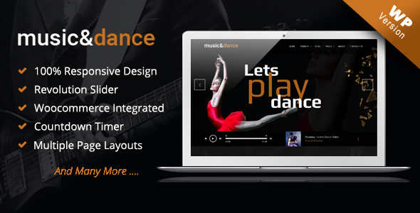 Music & Dance WordPress Theme - Music and Bands Entertainment