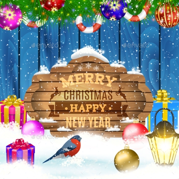 Vector Christmas Greeting Card. - Christmas Seasons/Holidays