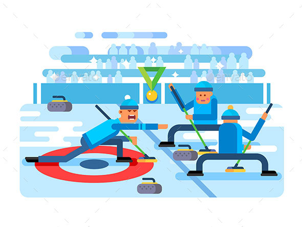 Curling Winter Game - Sports/Activity Conceptual