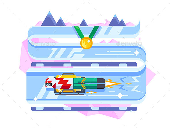 Skeleton Winter Sports - Sports/Activity Conceptual