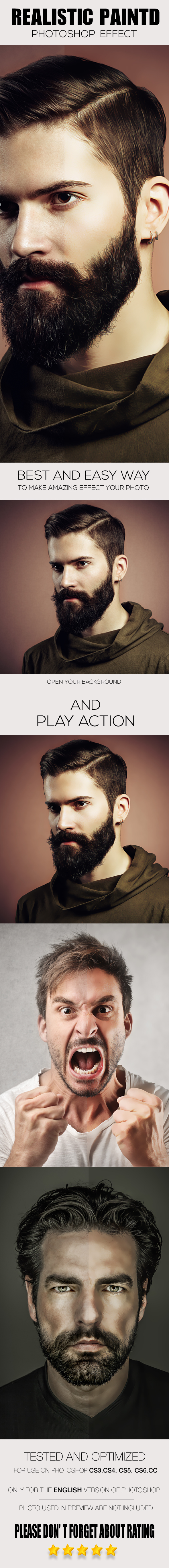 Realistic painted Photoshop Effect - Photo Effects Actions