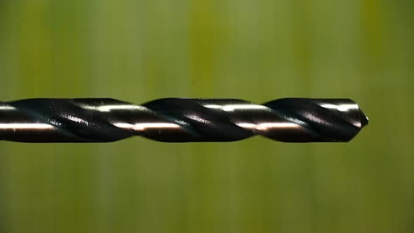 drill bit drilling close-up