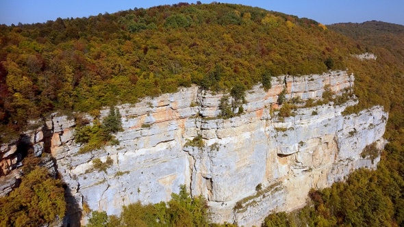 Flying over the mountain