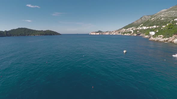 Aerial view of the Adriatic Sea and the coast alt