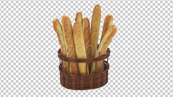 3D Baguette Bread
