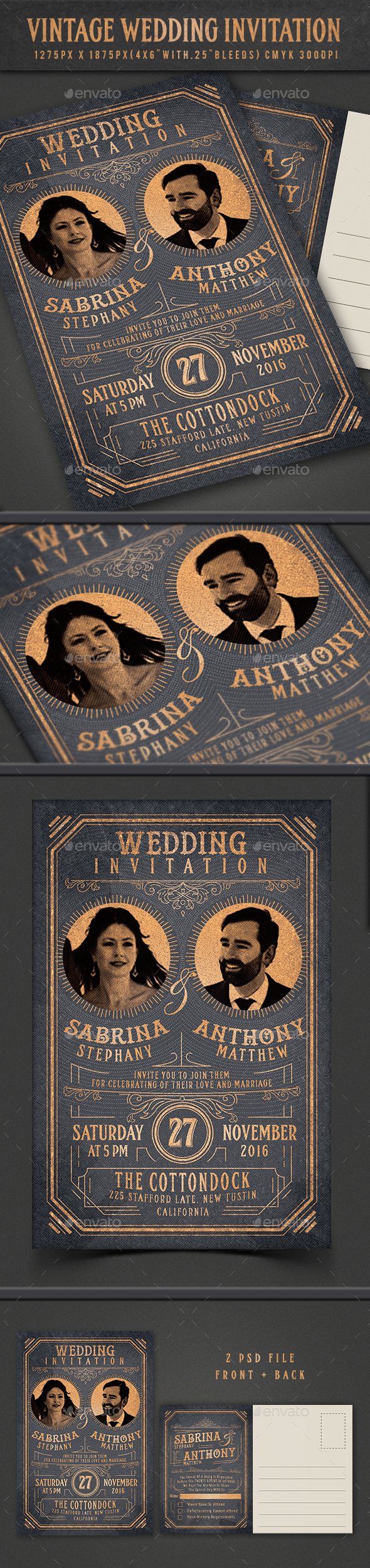 Vintage Wedding Invitation