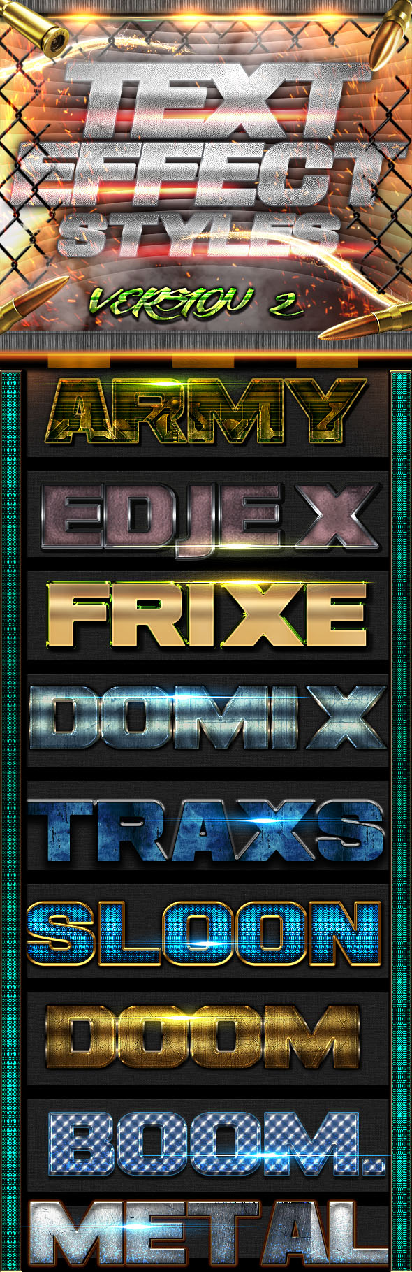 Text Effect Styles FX 2 - Styles Photoshop