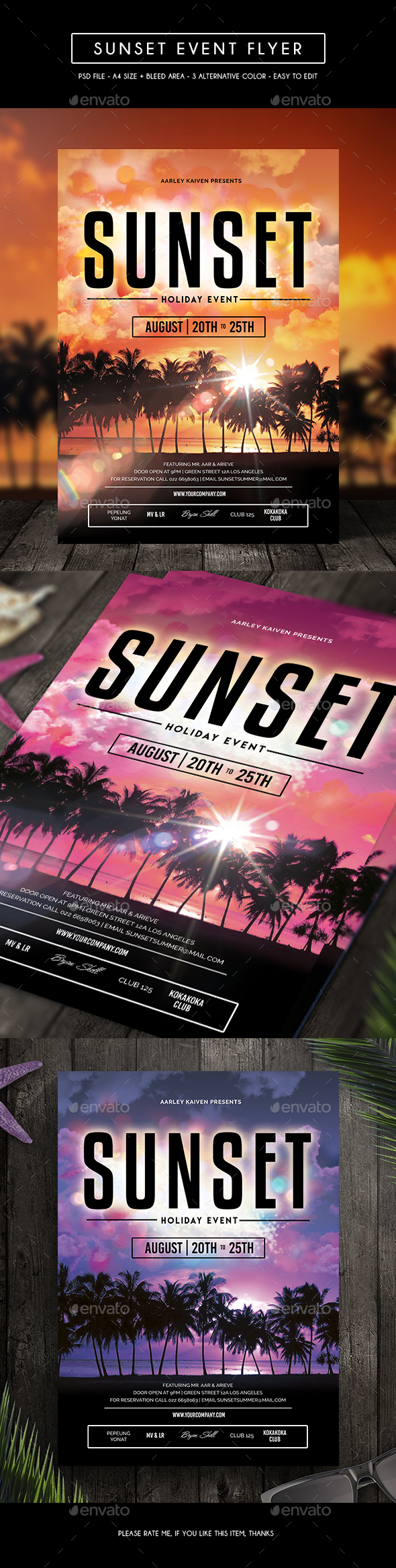 Sunset Event Flyer - Events Flyers