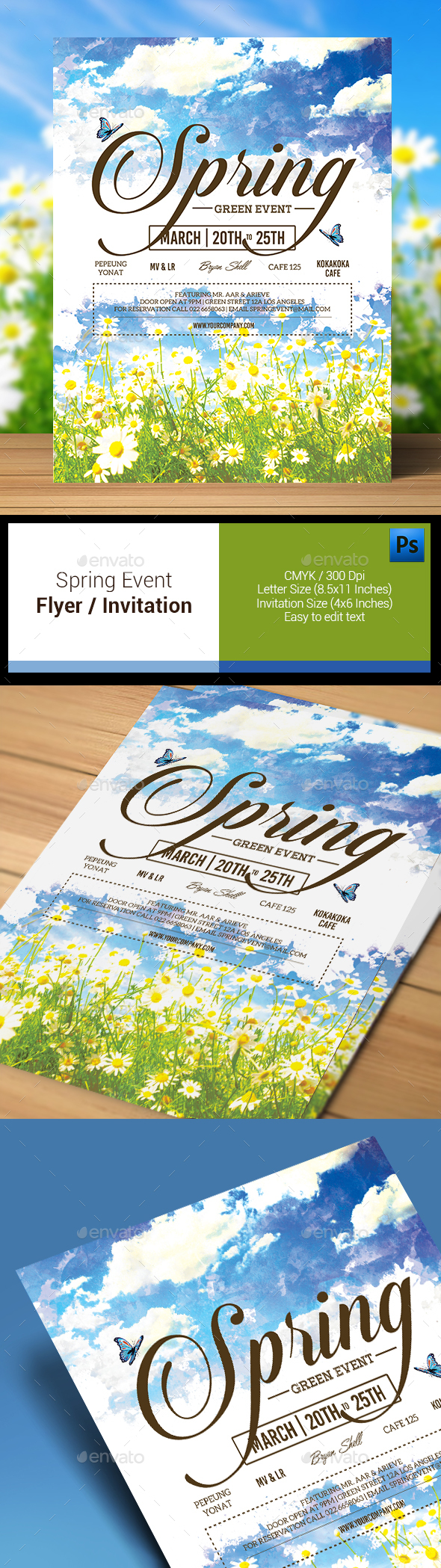 Spring Event Flyer / Invitation - Clubs & Parties Events