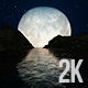 Big Moon On Horizon Sea Big Moon On Horizon Sea - VideoHive Item for Sale