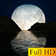 Big Moon On Horizon Lake Big Moon On Horizon Lake - VideoHive Item for Sale