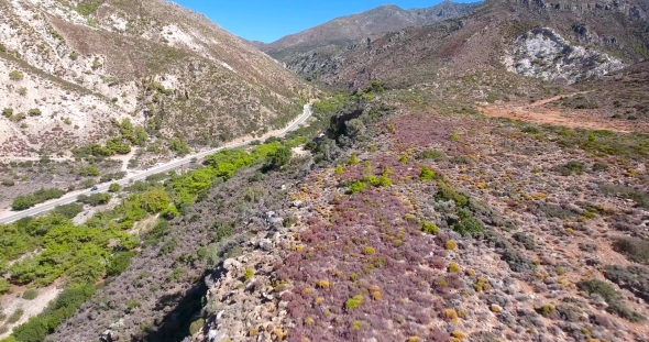 Road in Mountains at Crete Greece