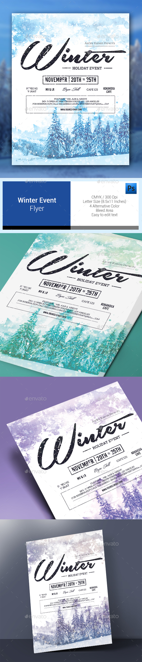 Winter Event Flyer - Clubs & Parties Events