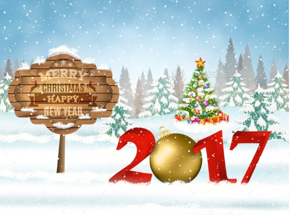 Christmas Card with Ball - Christmas Seasons/Holidays