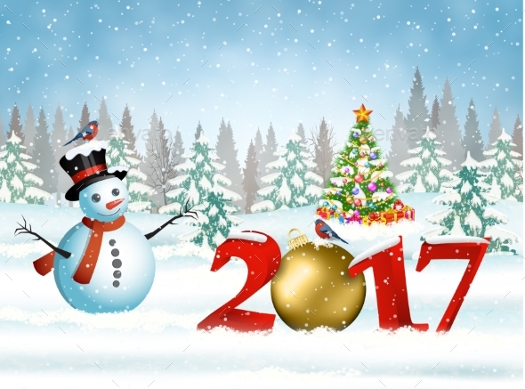 Christmas Card with Ball - Christmas Seasons/Holidays