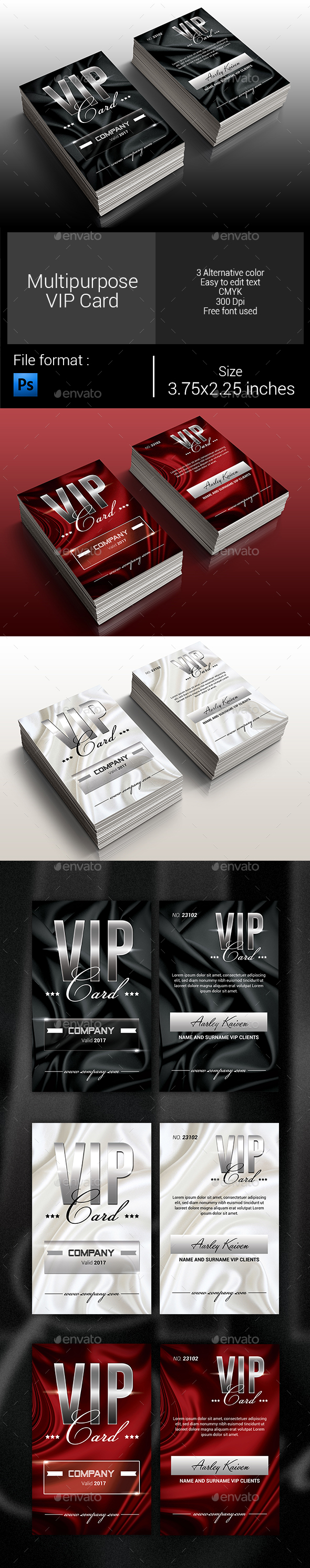 Multipurpose Elegant Vip Card - Loyalty Cards Cards & Invites