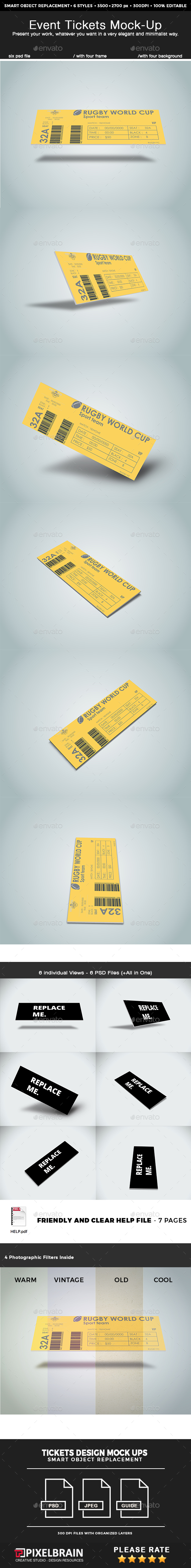 Download Event Ticket Mockup Design By Pixelbraincs Graphicriver