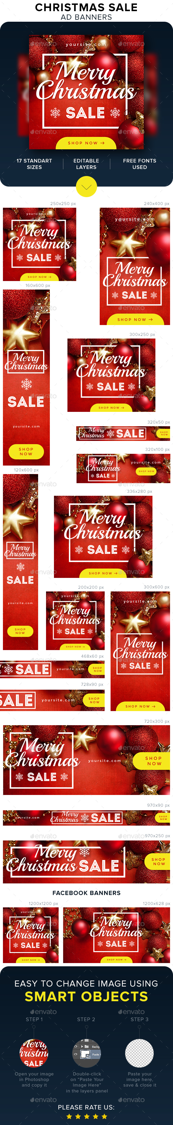 Christmas Sale Banners - Banners & Ads Web Elements