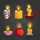 Set of Burning Candles