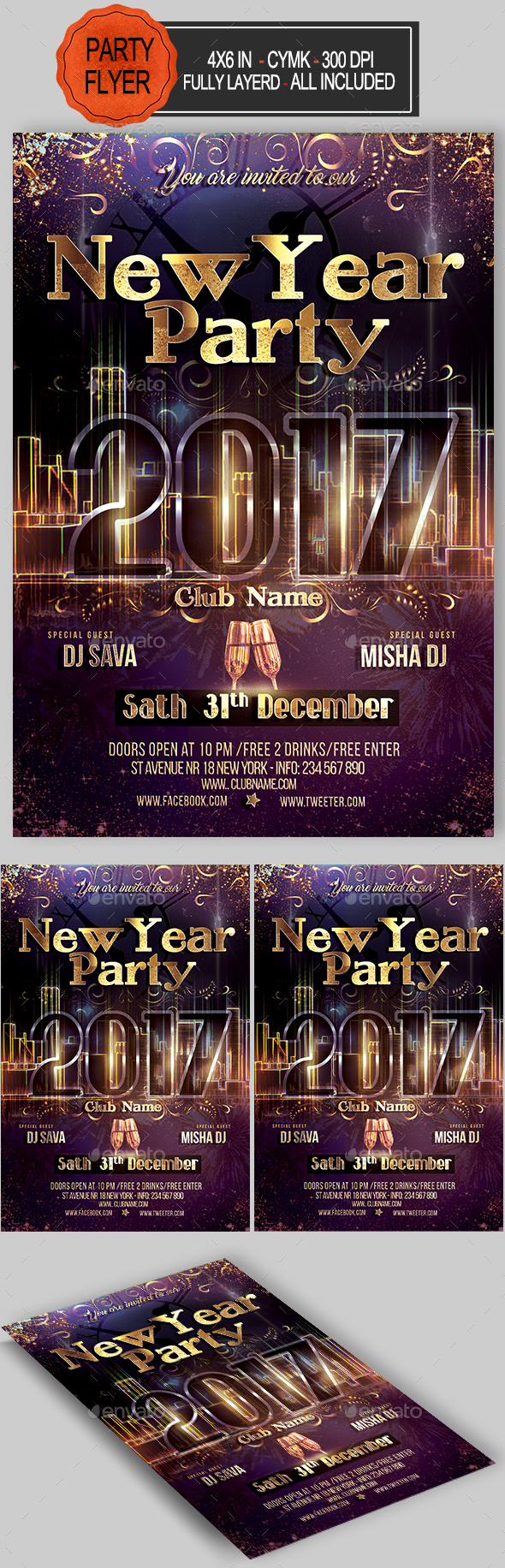 New Year Party Flyer - Holidays Events