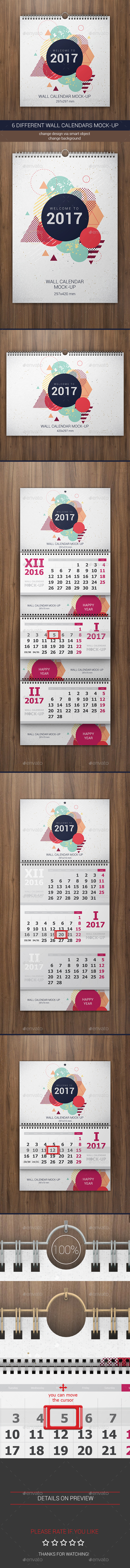 Wall Calendars Mock-Up