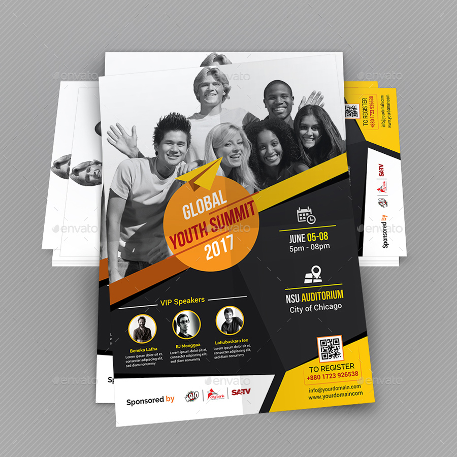 youth summit flyer roll up banner bundle by aam360 graphicriver youth summit free flyer designs