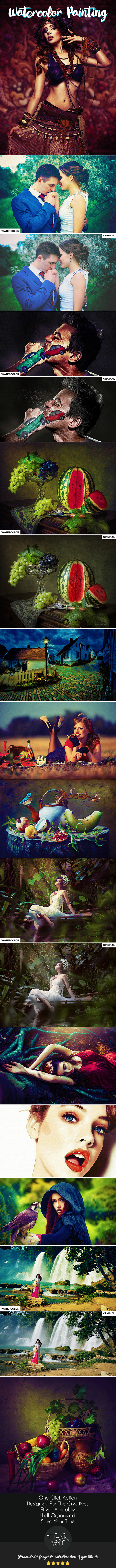Watercolor Painting - Photo Effects Actions