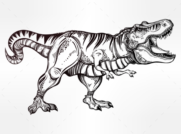 Tyrannosaurus Dinosaur Vector Illustration - Animals Characters