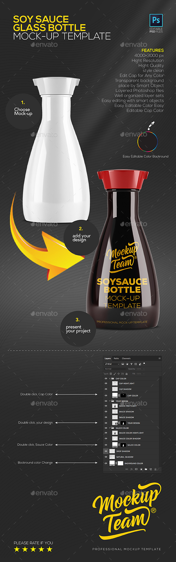 Download Soy Sauce Glass Bottle Mockup By Mockupteam Graphicriver