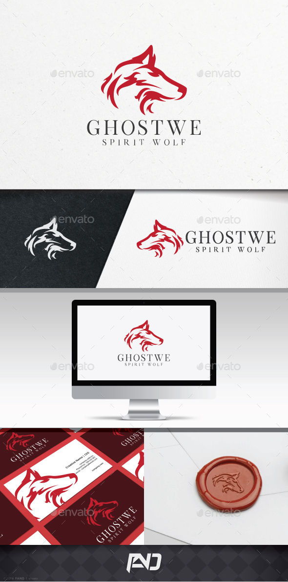 Ghost Wolf Logo Template - Animals Logo Templates