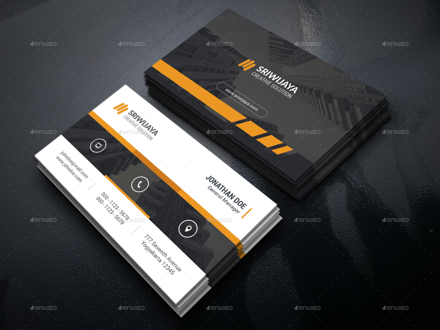 Dark Business Card Bundle, Print Templates | GraphicRiver