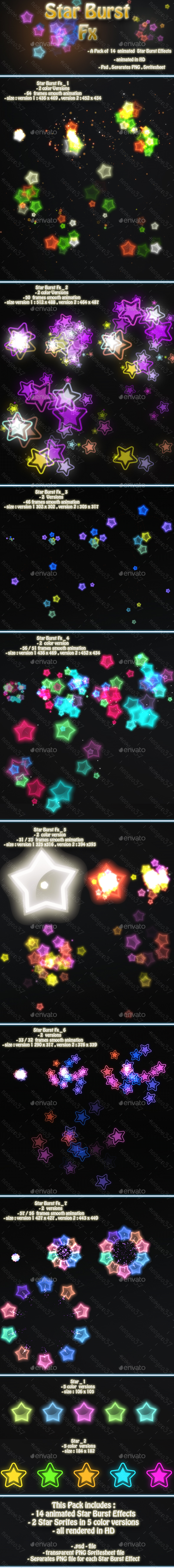 Star Burst Fx - Sprites Game Assets