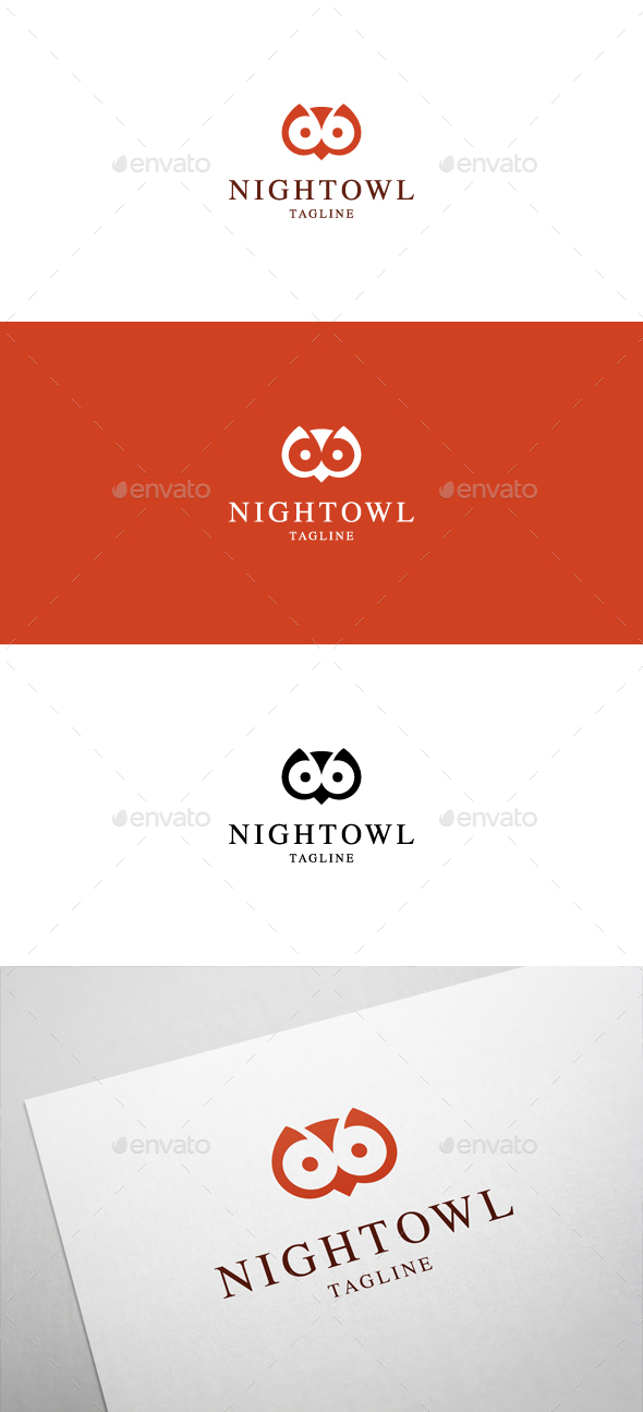 Night Owl Logo - Animals Logo Templates