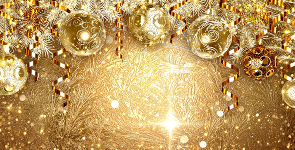 Christmas Gold Background by AS_100 | VideoHive