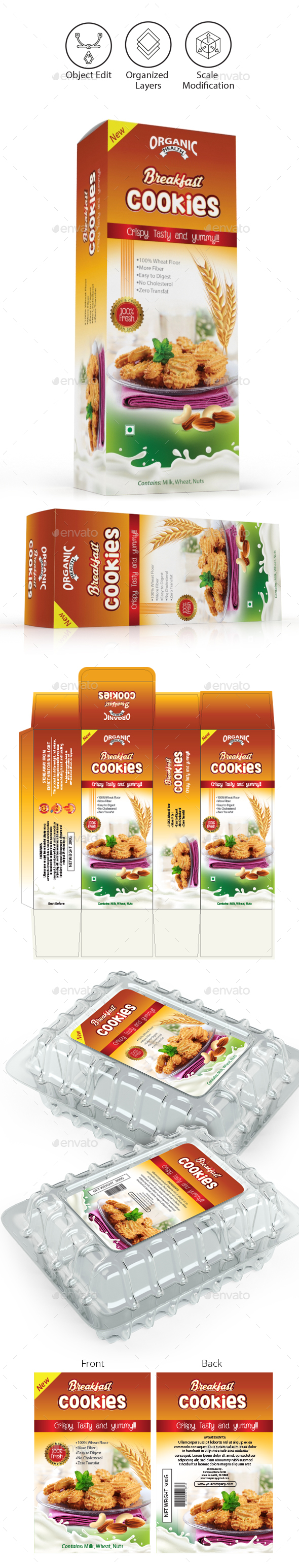 Cookies Packaging Templates - Packaging Print Templates
