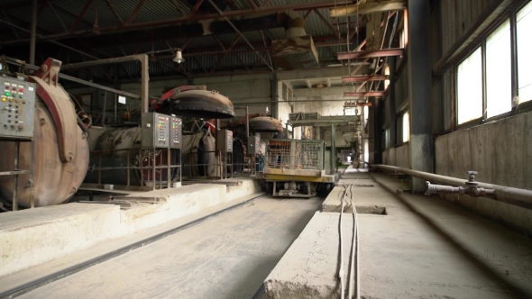 Brick Production. View of Drying Shop Floor