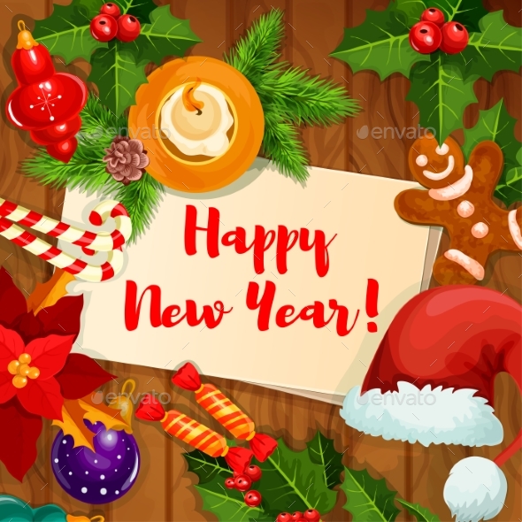 New Year Holidays Greeting Card - New Year Seasons/Holidays