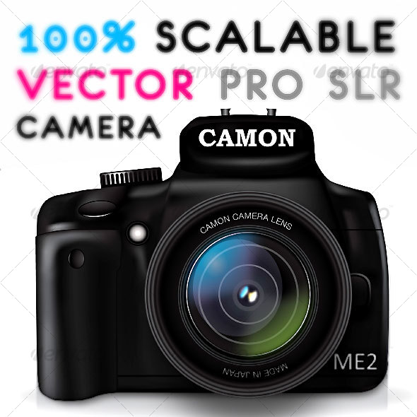 PRO CAMERA VECTOR GRAPHIC - Objects Illustrations