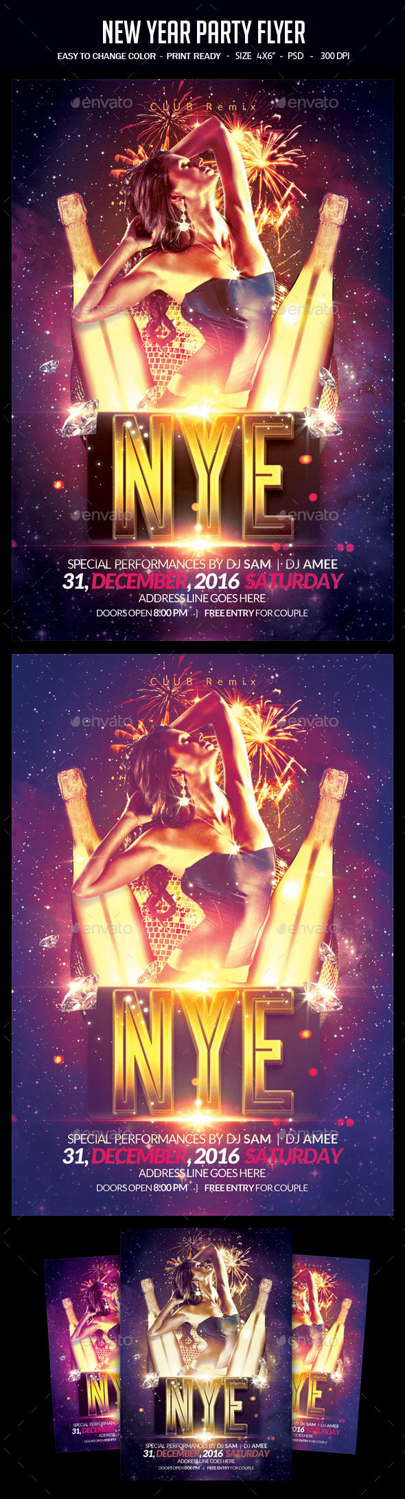 New Year Party Flyer - Clubs & Parties Events