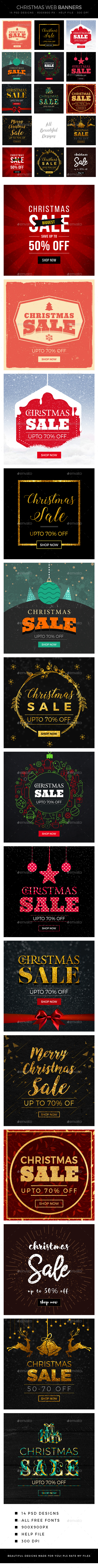 Christmas Sale Banners - Banners & Ads Web Elements