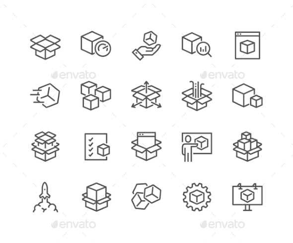 Line Abstract Product Icons - Icons